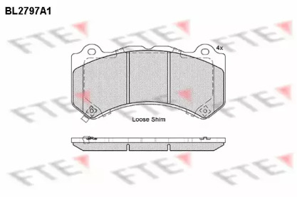 Комплект тормозных колодок (FTE: BL2797A1)
