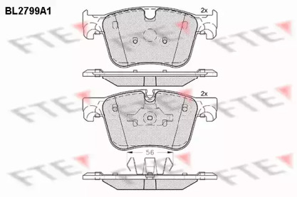 Комплект тормозных колодок (FTE: BL2799A1)