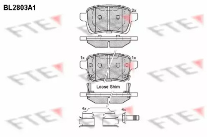 Комплект тормозных колодок (FTE: BL2803A1)