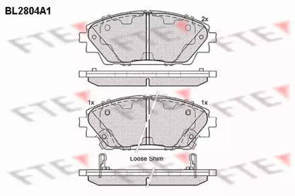 Комплект тормозных колодок (FTE: BL2804A1)