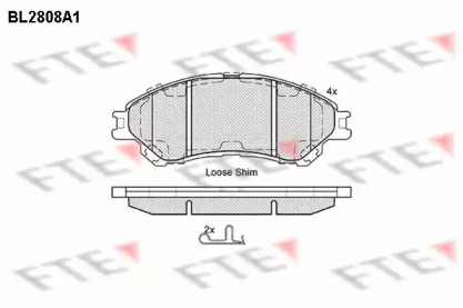 Комплект тормозных колодок (FTE: BL2808A1)