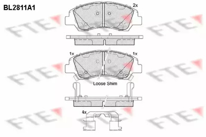Комплект тормозных колодок (FTE: BL2811A1)
