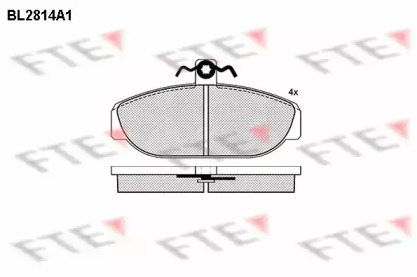 Комплект тормозных колодок (FTE: BL2814A1)