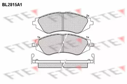 Комплект тормозных колодок (FTE: BL2815A1)