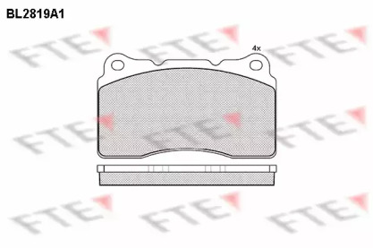 Комплект тормозных колодок (FTE: BL2819A1)