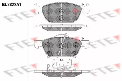 Комплект тормозных колодок (FTE: BL2822A1)