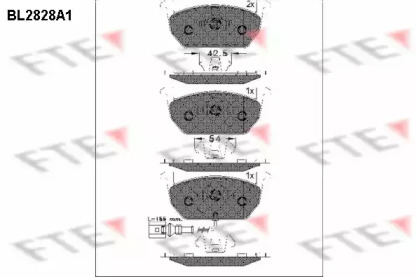 Комплект тормозных колодок (FTE: BL2828A1)