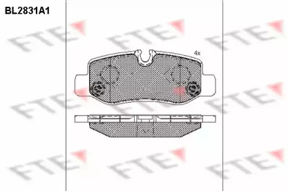 Комплект тормозных колодок (FTE: BL2831A1)