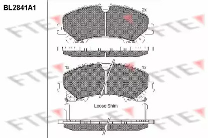 Комплект тормозных колодок (FTE: BL2841A1)