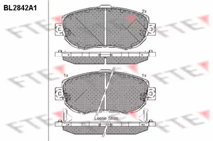 Комплект тормозных колодок (FTE: BL2842A1)