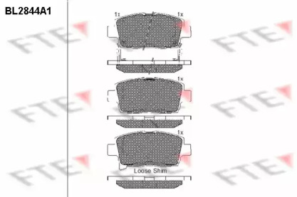 Комплект тормозных колодок (FTE: BL2844A1)