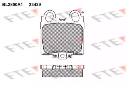 Комплект тормозных колодок (FTE: BL2850A1)