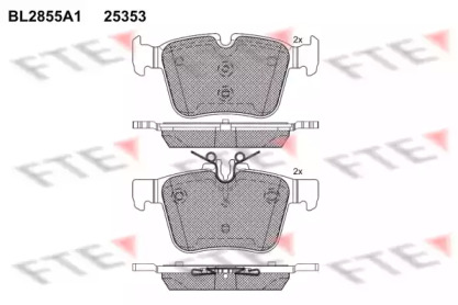 Комплект тормозных колодок (FTE: BL2855A1)