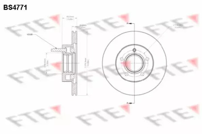 Тормозной диск (FTE: BS4771)