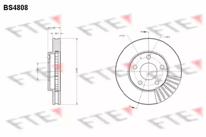 Тормозной диск (FTE: BS4808)