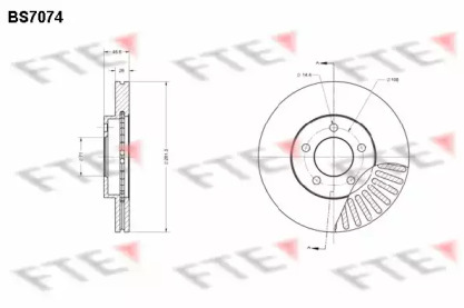 Тормозной диск (FTE: BS7074)