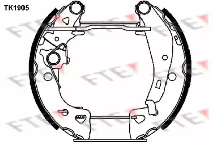 Комлект тормозных накладок (FTE: TK1905)