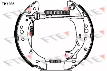 Комлект тормозных накладок (FTE: TK1935)