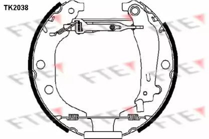 Комлект тормозных накладок (FTE: TK2038)