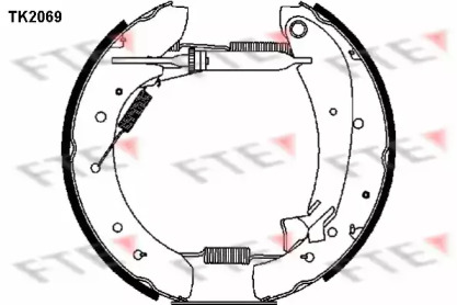 Комлект тормозных накладок (FTE: TK2069)