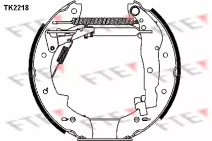 Комлект тормозных накладок (FTE: TK2218)