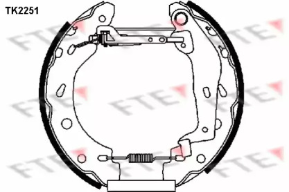 Комлект тормозных накладок (FTE: TK2251)