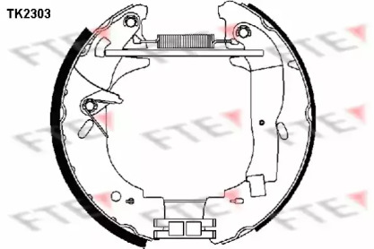 Комлект тормозных накладок (FTE: TK2303)