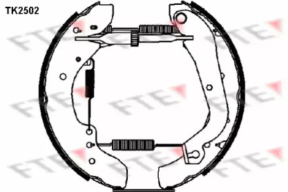 Комлект тормозных накладок (FTE: TK2502)