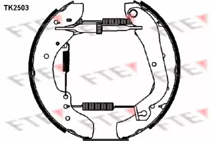 Комлект тормозных накладок (FTE: TK2503)