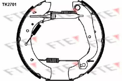 Комлект тормозных накладок (FTE: TK2701)