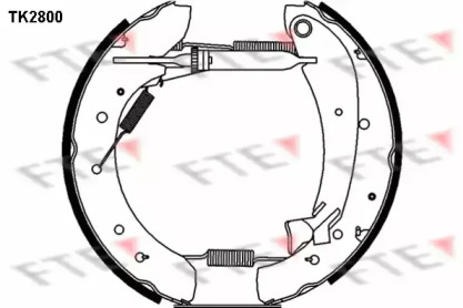 Комлект тормозных накладок (FTE: TK2800)