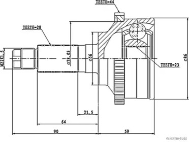 Шарнирный комплект (HERTH+BUSS JAKOPARTS: J2823110)