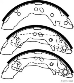 Комлект тормозных накладок (HERTH+BUSS JAKOPARTS: J3500516)