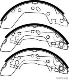 Комлект тормозных накладок (HERTH+BUSS JAKOPARTS: J3500517)