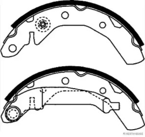 Комлект тормозных накладок (HERTH+BUSS JAKOPARTS: J3500905)