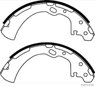 Комлект тормозных накладок (HERTH+BUSS JAKOPARTS: J3501038)