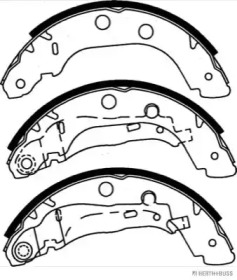 Комлект тормозных накладок (HERTH+BUSS JAKOPARTS: J3501051)