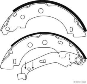 Комлект тормозных накладок (HERTH+BUSS JAKOPARTS: J3501058)