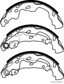 Комлект тормозных накладок (HERTH+BUSS JAKOPARTS: J3502073)