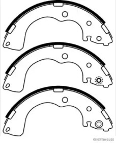 Комлект тормозных накладок (HERTH+BUSS JAKOPARTS: J3503042)