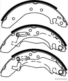 Комлект тормозных накладок (HERTH+BUSS JAKOPARTS: J3504015)