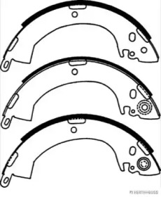 Комлект тормозных накладок (HERTH+BUSS JAKOPARTS: J3505001)
