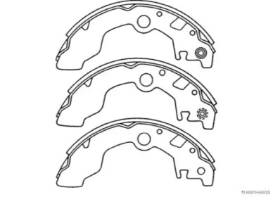 Комлект тормозных накладок (HERTH+BUSS JAKOPARTS: J3507008)
