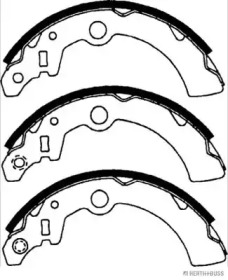 Комлект тормозных накладок (HERTH+BUSS JAKOPARTS: J3507013)
