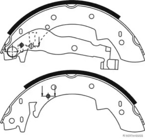 Комлект тормозных накладок (HERTH+BUSS JAKOPARTS: J3508017)