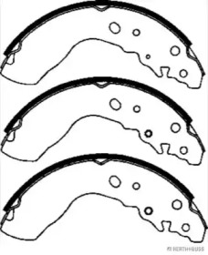 Комлект тормозных накладок (HERTH+BUSS JAKOPARTS: J3508021)