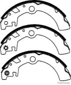 Комлект тормозных накладок (HERTH+BUSS JAKOPARTS: J3508022)