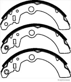 Комлект тормозных накладок (HERTH+BUSS JAKOPARTS: J3508025)