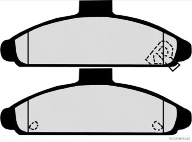 Комплект тормозных колодок (HERTH+BUSS JAKOPARTS: J3600503)