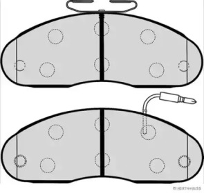 Комплект тормозных колодок (HERTH+BUSS JAKOPARTS: J3601015)